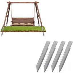 INF Ancres de Poteau de Clôture Robuste Supports de Balançoire en Métal Lot de 4