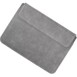INF Housse en Cuir pour Ordinateur Portable 13.3/14 pouces - Étui de Protection Multifonctionnel avec Support de Refroidissement Gris