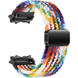 INF Bracelet de montre magnétique tressé élastique compatible avec Amazfit T-Rex 3 - Bracelet en nylon confortable Multicolore 2