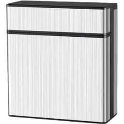INF Étui à Cigarettes Anti-Pression Scellé Grande Capacité (Finition Brossée, Capacité 40 Cigarettes) Argent