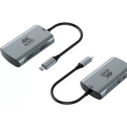 INF Carte de capture vidéo 4K HDMI vers USB-C avec entrée micro 3,5 mm et loop-out 4K sans latence