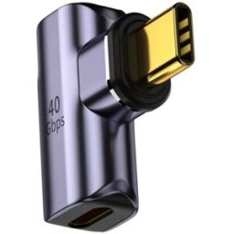 INF Adaptateur Magnétique USB-C Coudé : Alimentation 100W, Transfert 40Gbps, Affichage 8K