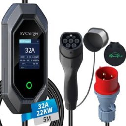 INF Chargeur EV portable Type 2 UE 32A 22kW triphasé - Cuivre+PPU+ABS, IP65
