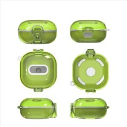 INF Étui de protection en polycarbonate compatible avec Samsung Galaxy Buds Live/Pro/2 - Coque monobloc lavable et Jaune