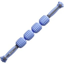 INF Four-Bead Silicone Muscle Roller Stick - Textured Handheld Massage Stick for Calf, Leg, Shoulder and Neck Relief Bleu