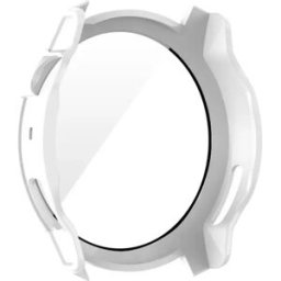 INF Coque PC avec protection d'écran en verre trempé compatible avec COROS Pace 4 - Protection intégrale transparente Blanc