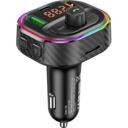 INF Lecteur MP3 Bluetooth pour voiture - Transmetteur FM Bluetooth 5.0 avec double USB QC3.0 18W + PD30W Charge rapide et