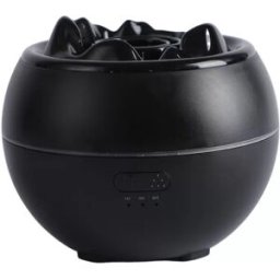 INF Diffuseur d'arômes à effet de flamme - Humidificateur à ultrasons avec lumière de flamme simulée Le noir