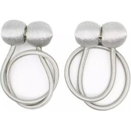 INF Support de rideau magnétique Gris argenté Paquet de 2