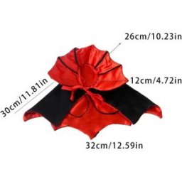INF Cape de Halloween pour animaux de compagnie - Déguisement festif pour chats et petits chiens Rouge