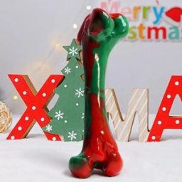 INF Os à mâcher pour chien sur le thème de Noël - Petit os rouge pour le nettoyage dentaire