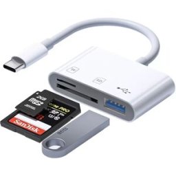 INF Lecteur de cartes 3 en 1, USB-C vers SD/TF/USB