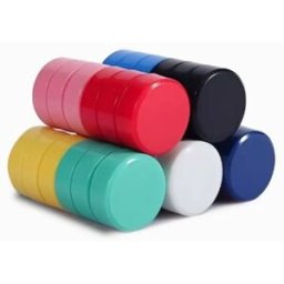 INF Lot de 30 aimants colorés pour réfrigérateur - ronds plats 2cm en plastique pour tableau blanc et enseignement de bureau