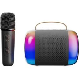 INF Y5 - Enceinte Bluetooth Karaoké Tout-en-Un avec Micro Unique