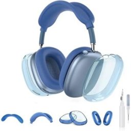 INF Ensemble de protection TPU 5 pièces pour AirPods Max compatible avec Samsung Buds3/3Pro - Anti-choc, Étanche, Résistant aux Bleu