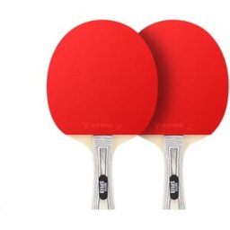 INF Ensemble de raquettes de tennis de table 7 couches à manche long, caoutchouc inversé adhérent et housse étanche anti-choc