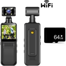 INF Caméra corporelle à clipser haute définition M12+ avec WiFi