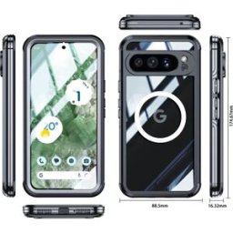 INF Étui de protection avec support pour Google Pixel 9 Pro XL Le noir