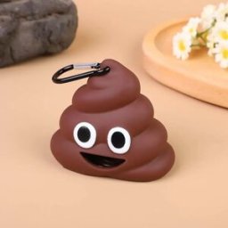 INF Distributeur de Sacs à Déjections Canines Portable - Support Pratique avec Clip de Laisse café