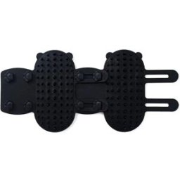 INF Lot de 2 brosses de massage auto-toilettage pour chats et chiens, TPR, montage d'angle avec sangle élastique en silicone Le noir