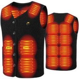 INF Gilet Chauffant avec Batterie 10000mAh - Vêtement Chauffant Électrique USB avec Thermostat Intelligent XXL