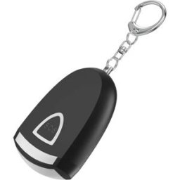 INF Porte-clés d'alarme de sécurité personnelle rechargeable avec SOS 130dB et lumière LED Le noir