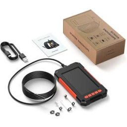 INF Caméra d'inspection de tuyaux avec écran et câble rigide de 5 m - Endoscope en ABS