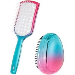 INF Ensemble de peignes de coiffure moelleux de haute qualité (2 pièces) - Démêlage et massage du cuir chevelu