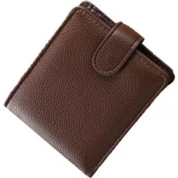 INF Portefeuille en PU pour homme - Design fin et spacieux café