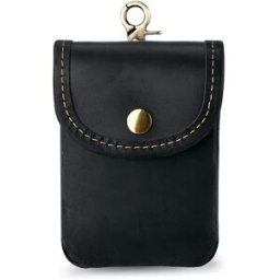 INF Porte-clés en cuir de vachette pleine fleur - Petite sacoche de ceinture vintage pour cigarettes et pièces