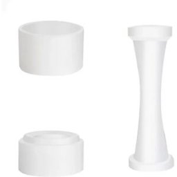 INF Kit de remplissage de capsules compatible avec Nespresso - Ensemble PP blanc 3 pièces (remplisseur, bague de fixation,