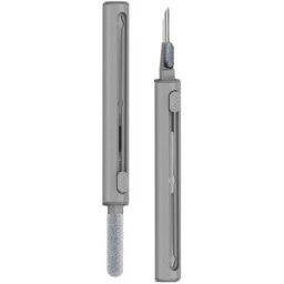 INF Stylo Nettoyant Multifonction 2.0 pour Écouteurs Bluetooth, Claviers et Plus Gris