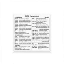 INF Autocollants de Raccourcis Excel Allemands - Fond Blanc pour MAC OS/WINDOWS/EXCEL