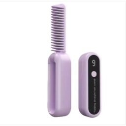 INF Peigne Lisseur Pliable Portable : Sans Fil, Rechargeable et Température Réglable, compatible avec Huawei, Samsung, APPLE, Violet
