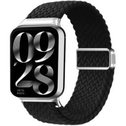 INF Bracelet en nylon tressé noir obsidienne pour Xiaomi Smart Band Xiaomi 9 Pro