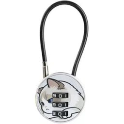 INF Cadenas à câble à combinaison - Motif cartoon coloré réinitialisable, ABS+alliage de zinc, Sécurité sans clé pour bagages