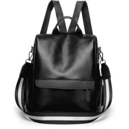 INF Sac à Dos Femme en Cuir PU - Sac à Bandoulière Élégant et Polyvalent Le noir