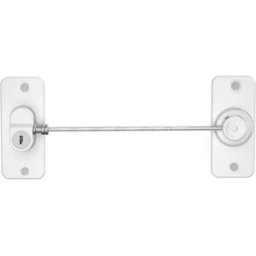 INF Verrou de sécurité multi-usage (adhésif amélioré sans résidu avec clé) - Verrou auto-adhésif ABS+fil d'acier sans perçage Blanc