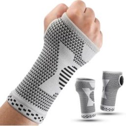 INF Gants de Support de Poignet de Sport Gris (Paire) - Bandes de Compression Respirantes M