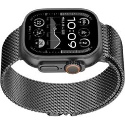 INF Bracelet milanais graphite pour Apple Watch Gris L