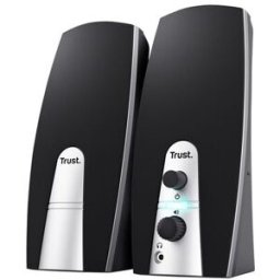 Trust 24660 Set D'enceintes 5 W Pc/ordinateur Portable Noir, Métallique 2.0 Canaux