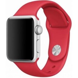 Bracelet Pour Apple Watch 42mm / 44mm / 45mm / 49mm Sport En Silicone Rouge Devia
