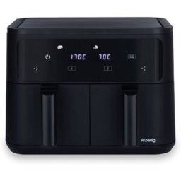 Friteuse Sans Huile Hkoenig - Fry900 - Capacité 9l - Double Cuve 4,5l - 8 Programmes De Cuisson - 2400w
