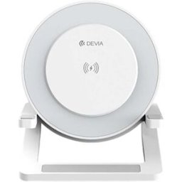 Enceinte Bluetooth 5.2 Avec Lampe De Nuit Et Chargeur Induction 15w Blanc Devia