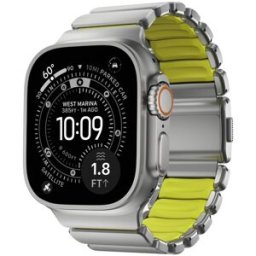 Bracelet Nomad Stratos Apple Watch 49mm Argenté/volt