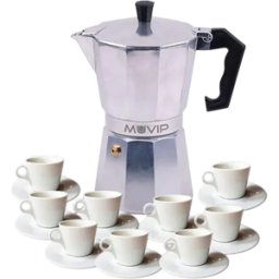 MUVIT Machine Expresso Muvip Mv0602 Aluminium 9 Tasses, Soupape De Sécurité
