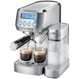 Machine Expresso Caso Espresso Gourmet Latte 1350w Argent Avec Écran Lcd
