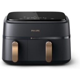 Philips Friteuse Sans Huile - Airfryer Na352/04 - Double Cuve 9l - 8 Programmes De Cuisson - Accessoires Inclus - 2750w