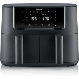 Severin Friteuse Sans Huile - Airfryer Fr2463 - Capacité 8l - Double Cuve - 10 Programmes - 2600w