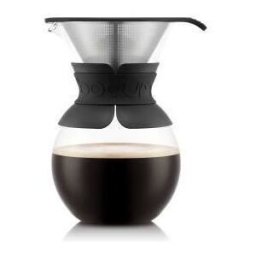 Pour Over - Cafetiere Bodum , Filtre Permanent Maille Inox, 1.0 L, 8 Tasses